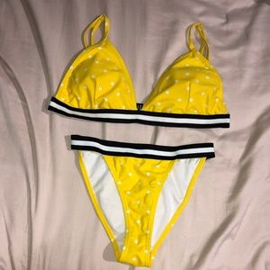 Yellow polka dot bikini